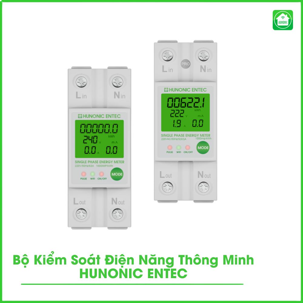 Bộ Kiểm Soát Điện Năng Thông Minh Wifi HUNONIC ENTEC